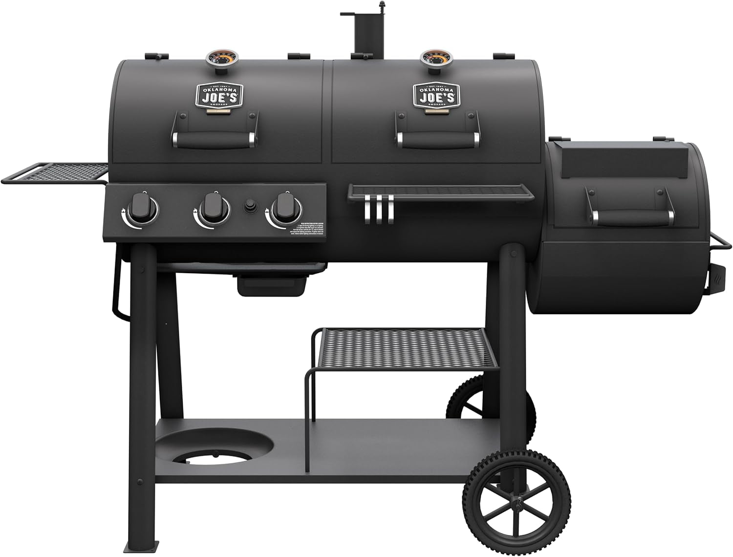 OKLAHOMA JOE'S® Canyon™ Charcoal and Propane Gas Combination Smoker and Grill. Black Steel. 24203004 - Image 11