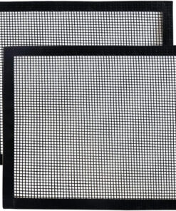 WOHLOPL Grill Mesh Mat. Non Stick BBQ Mesh Grilling Mats for Outdoor Grilling. Pellet Smoker. Gas. Charcoal Grill. Heavy Duty. Reusable. Easy to Clean. 15.75X 13 Inch (2 Pcs)