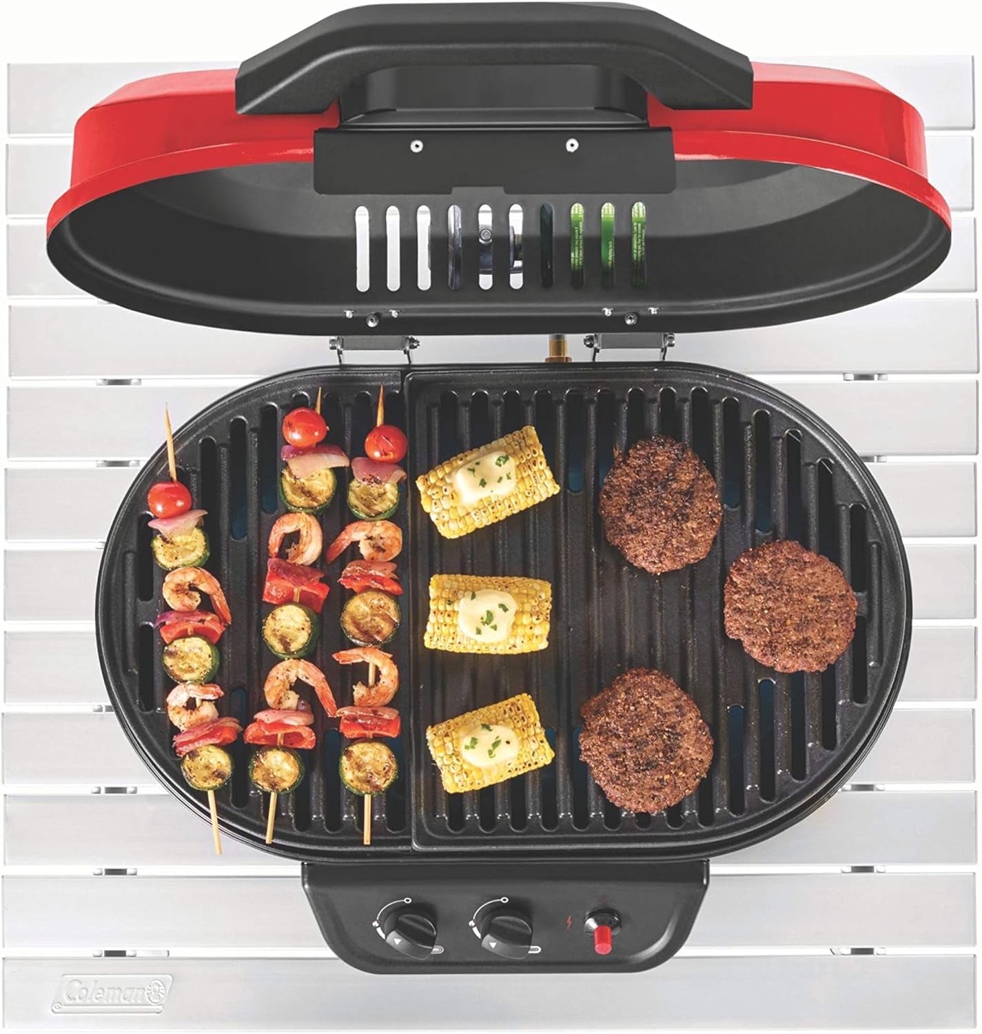 Coleman Roadtrip 225 Portable Tabletop Propane Grill Gas Grill with 2 Adjustable Burners Instastart Ignition and 11000 Btus of Power; 225 Sq. In. Cooking Area - Image 5
