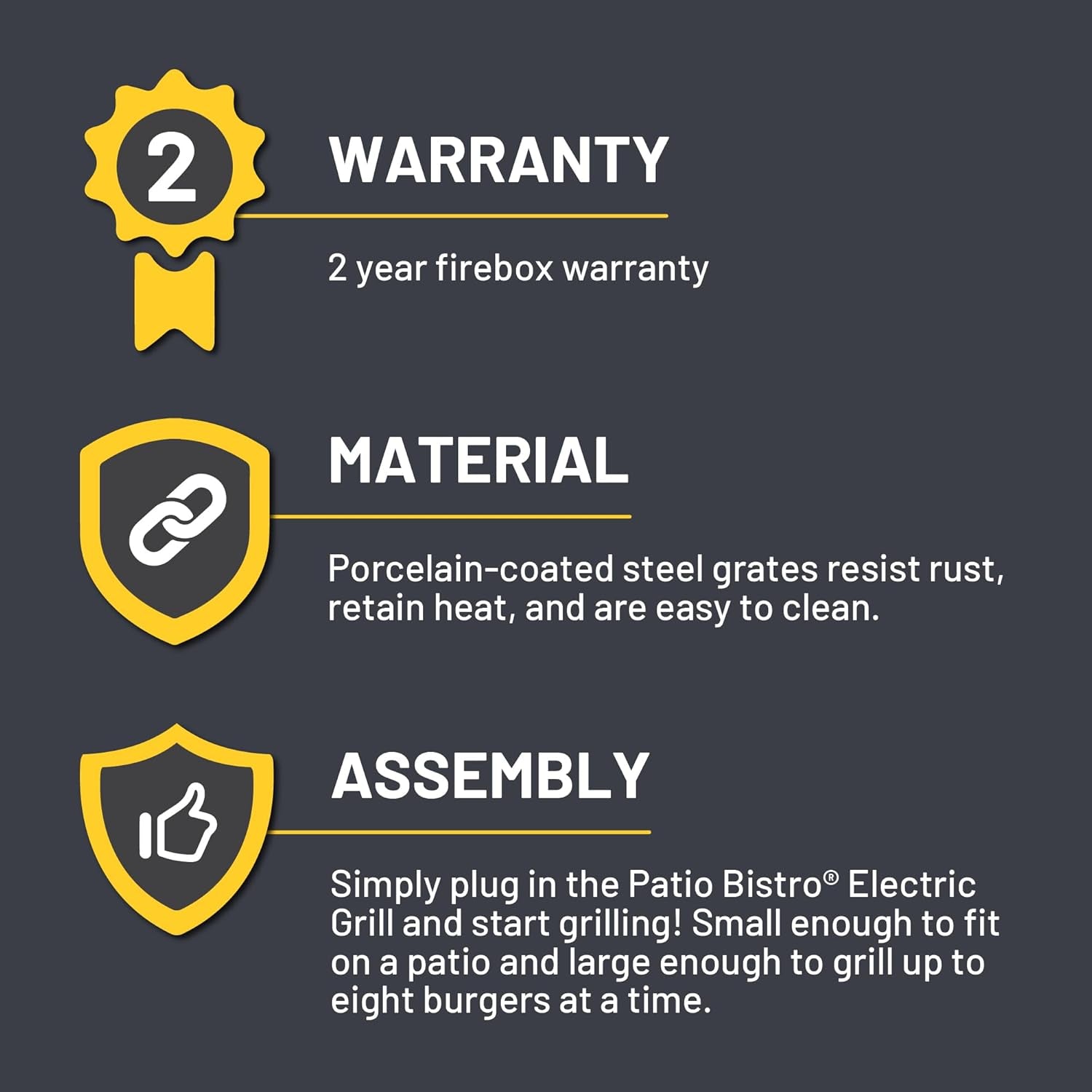 Char-Broil® Patio Bistro® Tru-Infrared Electric Grill. Black - 20602107 - Image 9