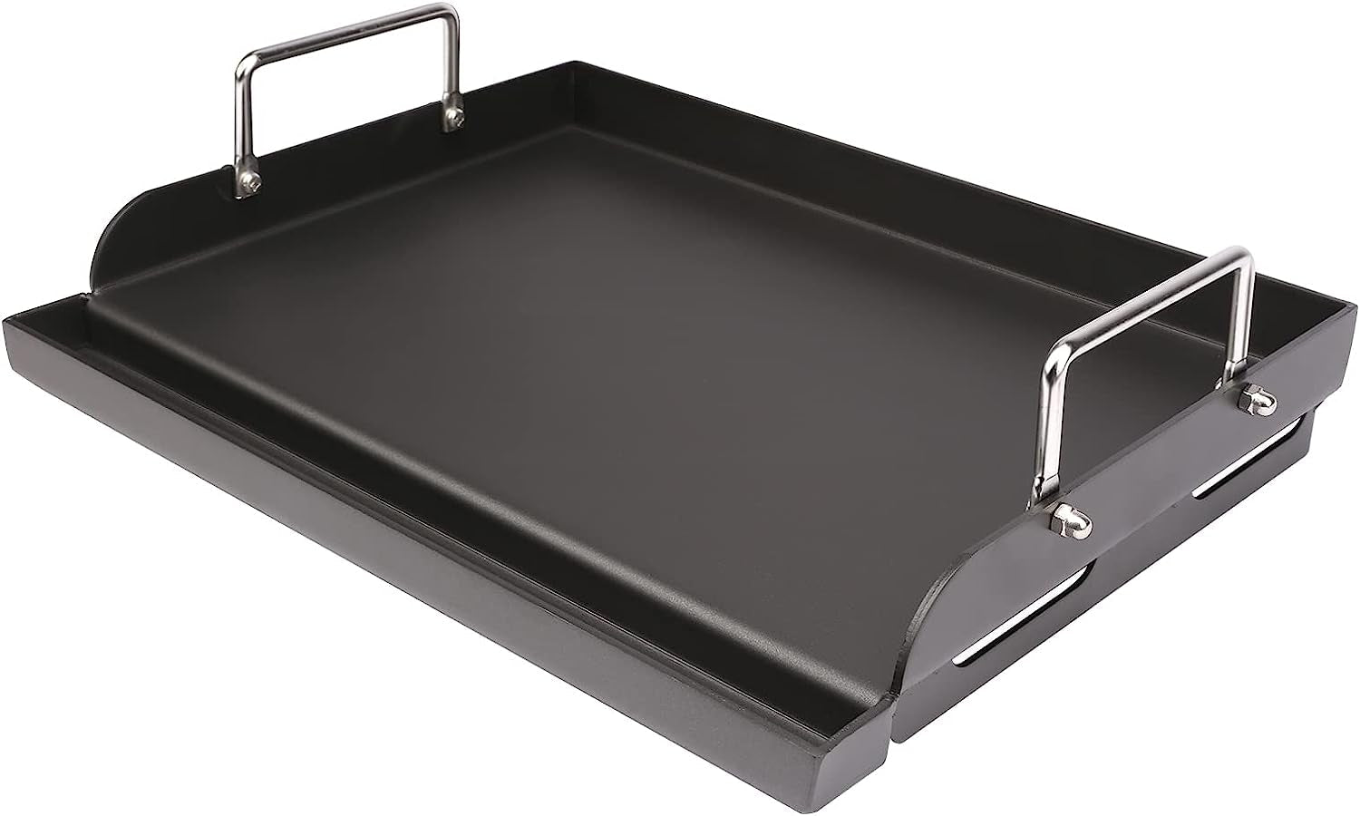 Griddle for Gas Grill. Flat Top Cast Iron Griddle Insert for Outdoor Gas Grill. 17 X13 Nonstick Coating Cooking Skillet Pan Teppanyaki for Weber Charbroil Camp Chef and Gas/Charcoal/Electric Grill