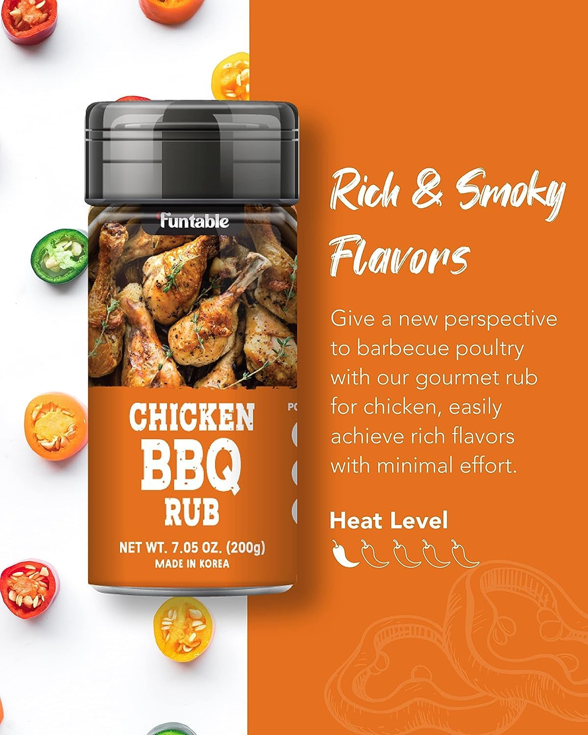 Chicken BBQ Spicy Rubs 4.93 OZ + Chicken BBQ Mild Rubs 7.05 OZ + Multi Purpose BBQ Spicy Rubs 5.64 OZ + Multi Purpose BBQ Rubs 5.64 OZ - Image 2