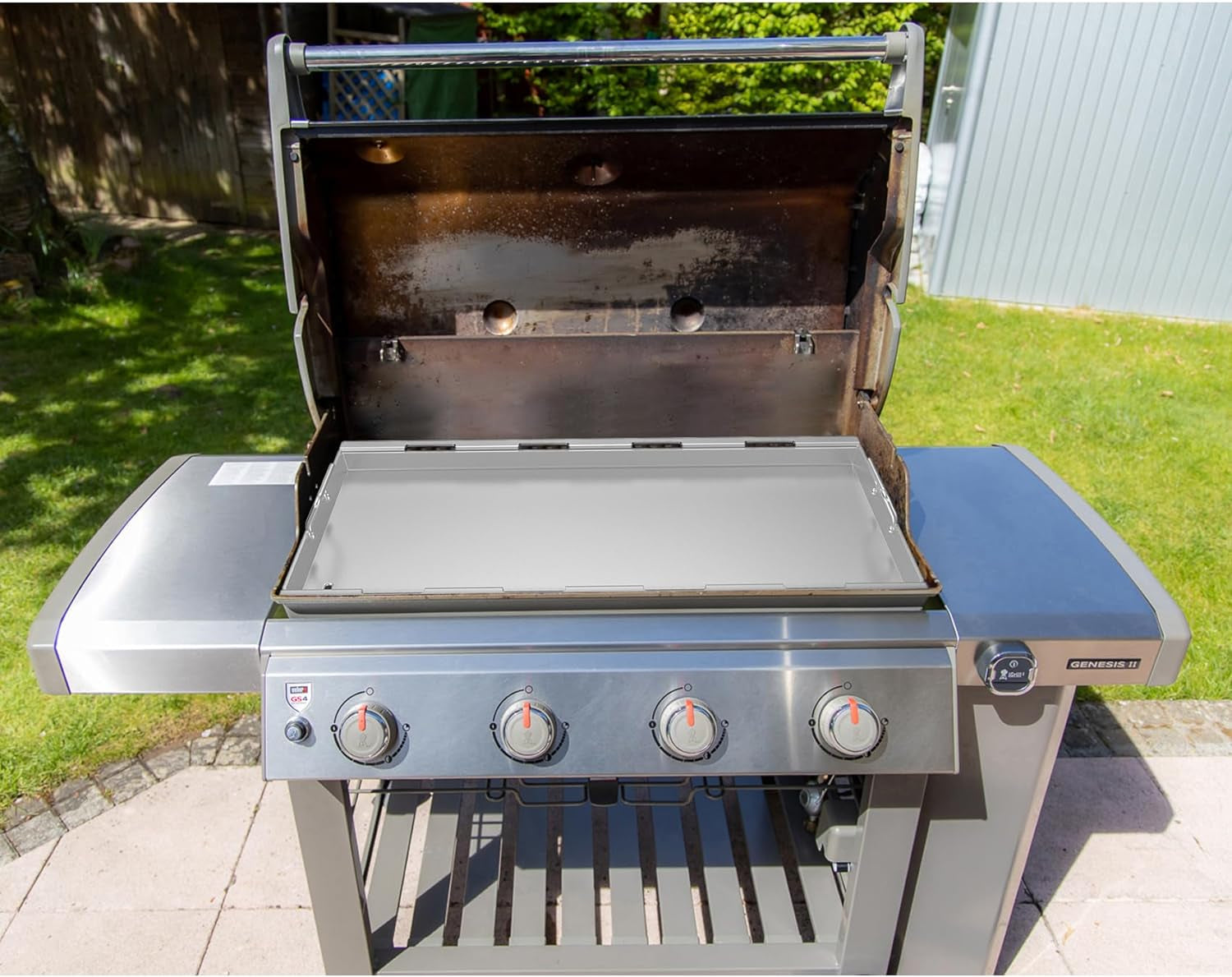 Full-Size Griddle Insert. Stainless Steel Flat Top Griddle for Weber Genesis II and Genesis II LX 400 Series Gas Grill. 4-Burner Gas Grill Accessories - Image 4