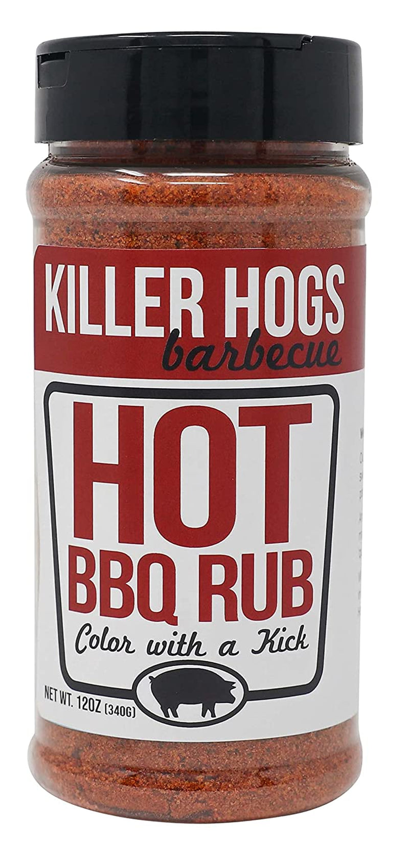Killer Hogs HOT BBQ Rub | Championship Grill Seasoning for Beef. Steak. Burgers. Pork. and Chicken | 12 Ounces
