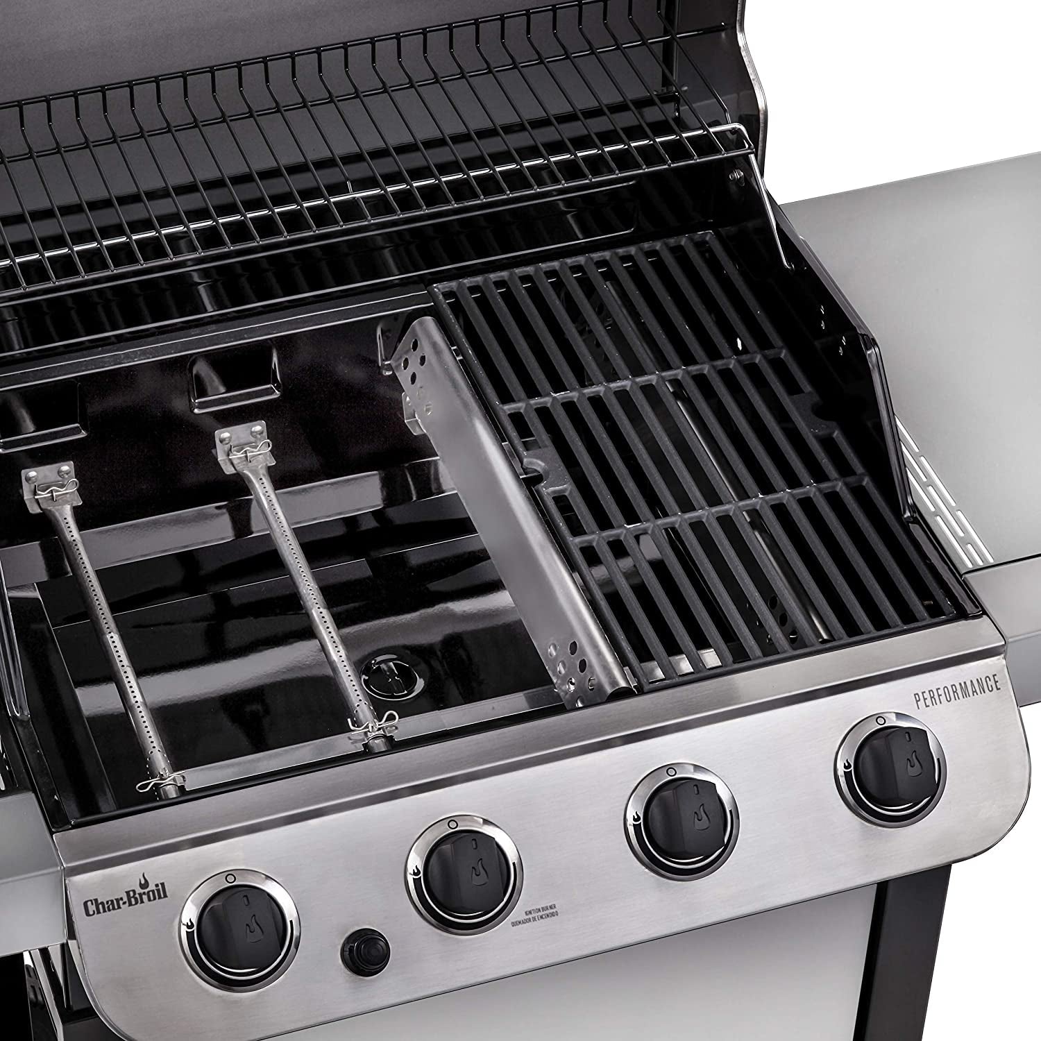 Performance Series Convective 4-Burner with Side Burner Cart Propane Gas Stainless Steel Grill - 463377319 - Image 5