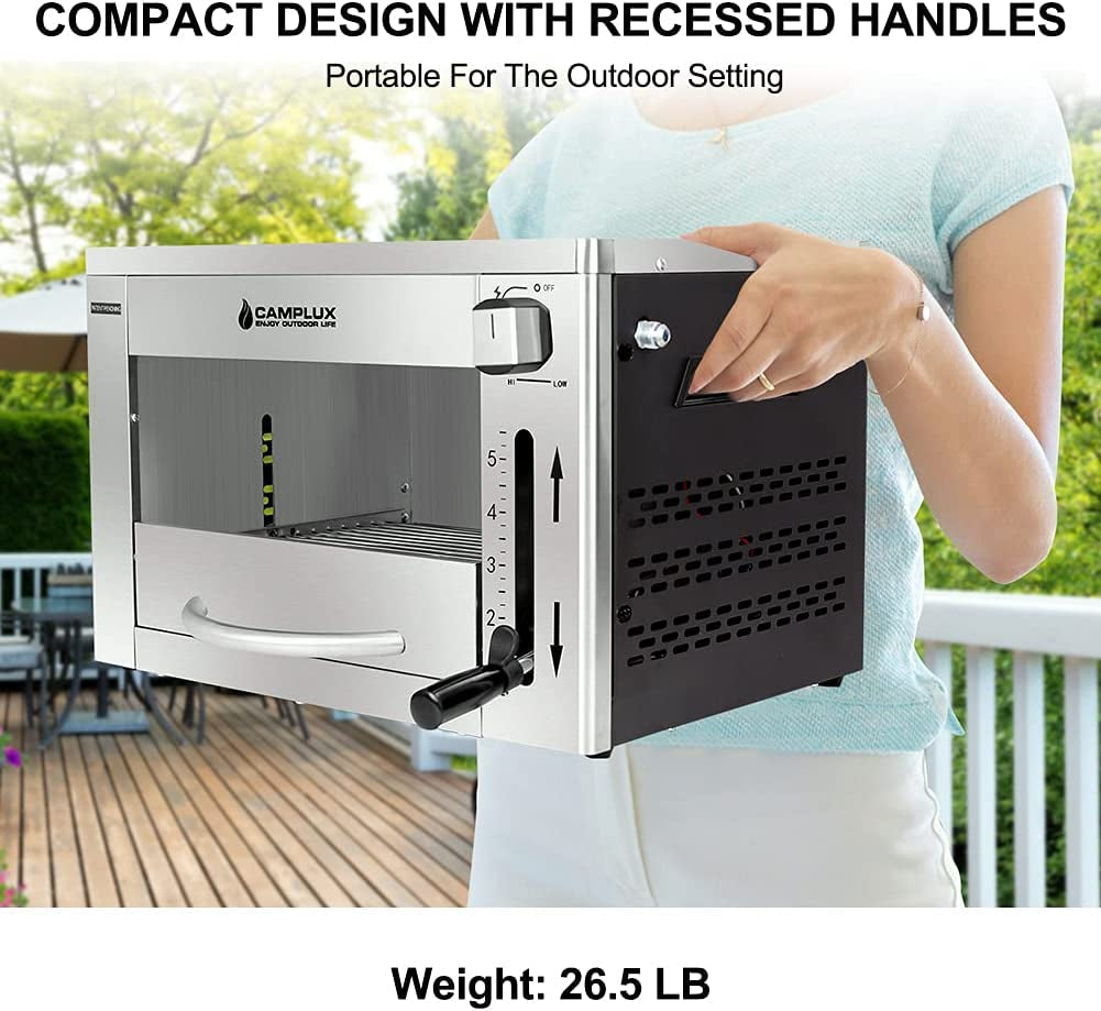 Propane Infrared Steak Grill. 1600℉ Fast Efficient Heating Outdoor Portable Gas Grill with Vertical Cooking. Stainless Steel Single Burner Propane Gas Grill. Perfect for Steak. Ribeyes. Picnic. BBQ - Image 4