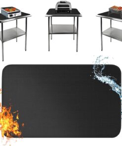 Grill Mat for Outdoor Grill. 24 * 31 Inch Heat Resistant Grill Mat for Outdoor Grill. Double-Sided Fireproof Grill Mat to Protect Outdoor Grill Table. Water Proof & Oil Proof BBQ Mat (1.2Mm)