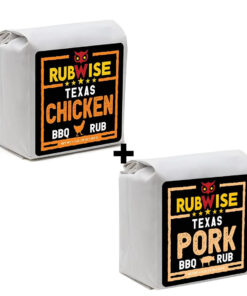 Texas Style Chicken Rub & Pork Rub by Rubwise | BBQ Rub & Spices for Smoking & Grilling | Dry Rubs | Great on Chicken. Turkey. Duck. Burgers. Chops. Pork Butt. Tenderloin & More | NO MSG (1Lb Each)