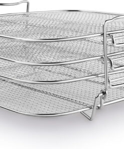 Dehydrator Rack Stainless Steel Stand Accessories Compatible with Instant Vortex plus 6 Quart Air Fryer. Ninja Foodie Grill. Chefman 8 Quart Air Fryer. 4 Layers