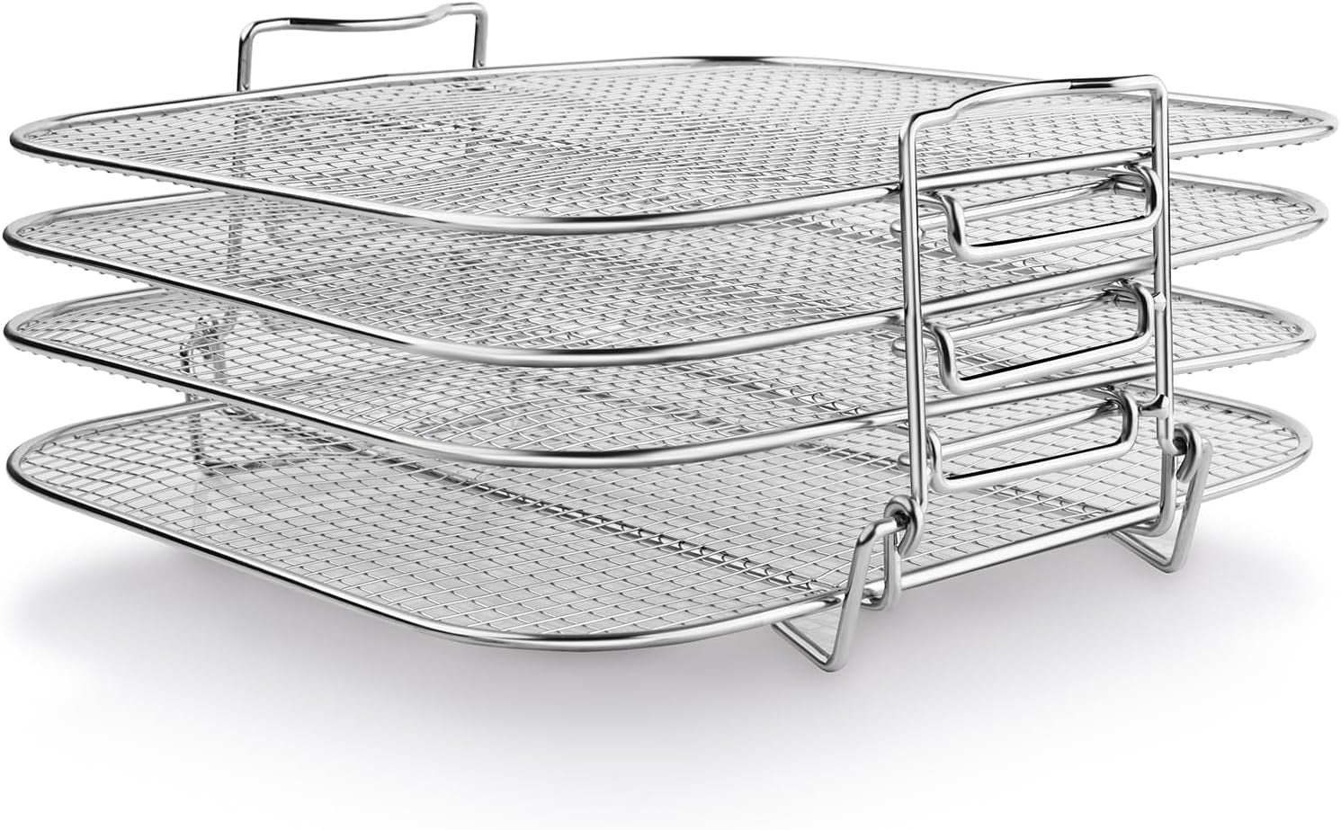 Dehydrator Rack Stainless Steel Stand Accessories Compatible with Instant Vortex plus 6 Quart Air Fryer. Ninja Foodie Grill. Chefman 8 Quart Air Fryer. 4 Layers
