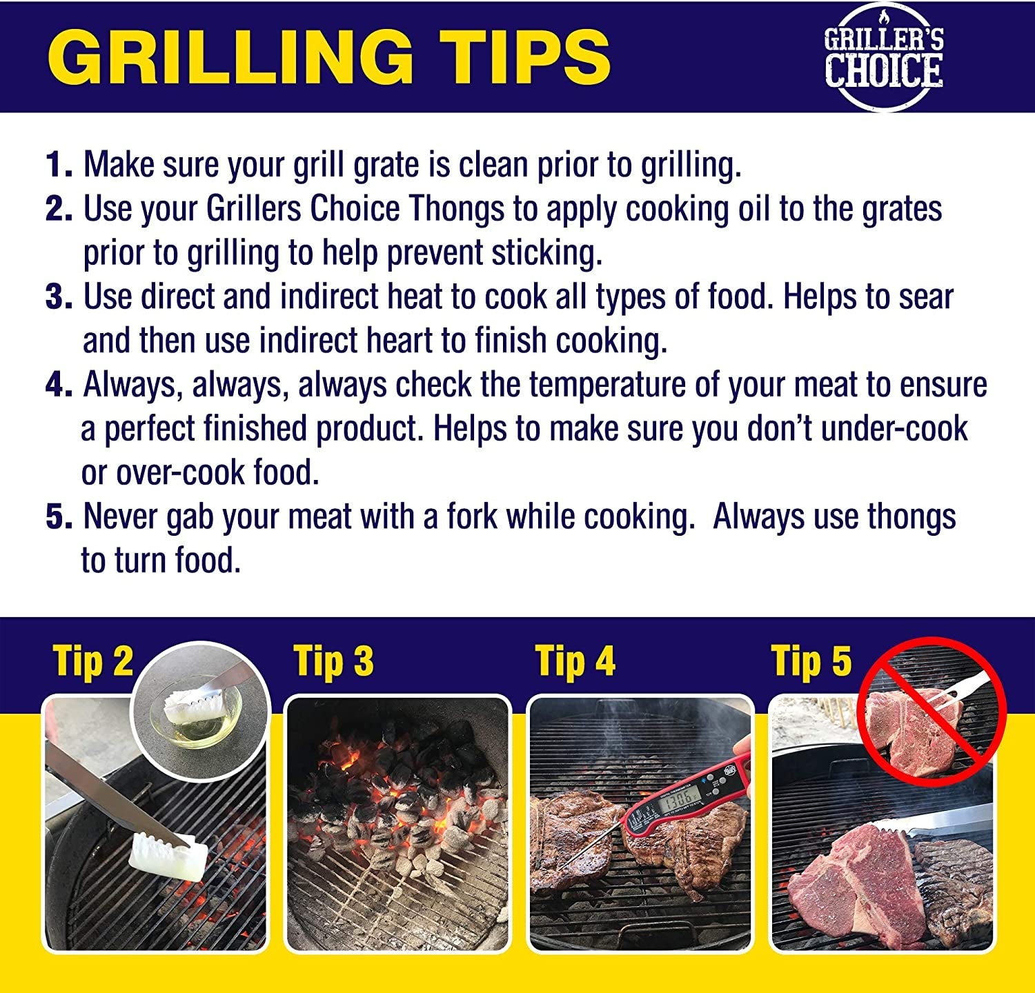 Griller'S Choice Rectangular Grill Basket with Removeable Handle - Large Non-Stick Commercial Basket with Handle for Outdoor Grilling. Designed by Chef. BBQ Judge. BBQ Grill Accessory Grill Pan. - Image 5