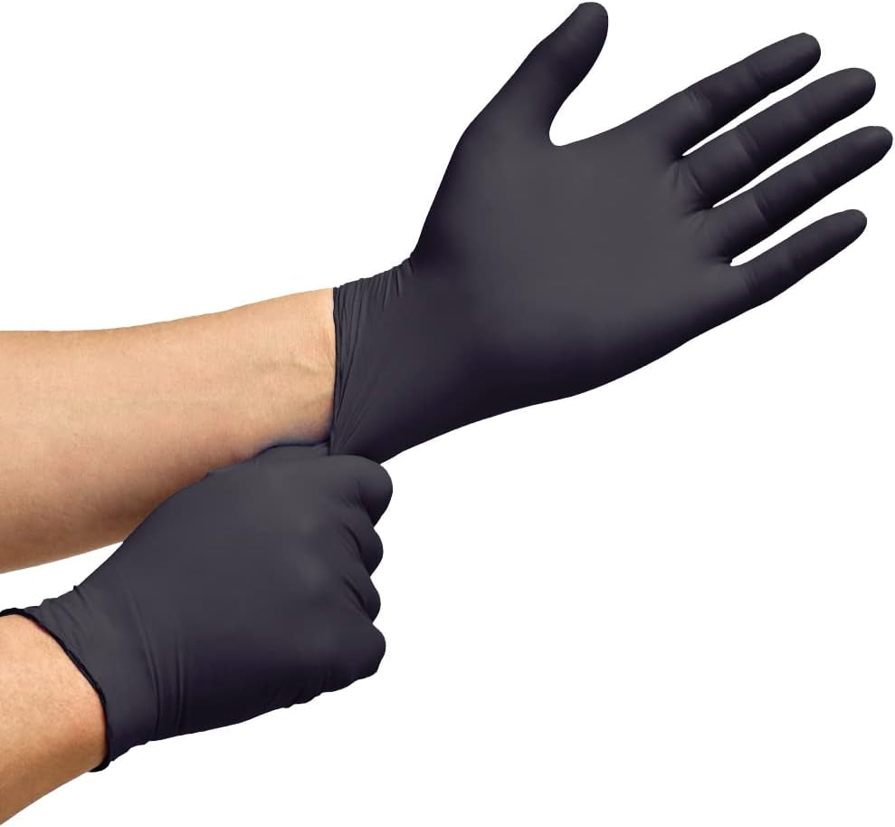 Black Nitrile Gloves | HEAVY DUTY 6 Mil Nitrile the ORIGINAL Nitrile Medical Food Cleaning Disposable Gloves - Image 3
