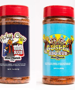 Meat Church BBQ Rub Combo: Holy Cow (12 Oz) and Holy Gospel (14 Oz) BBQ Rub and Seasoning for Meat and Vegetables. Gluten Free. One Bottle of Each