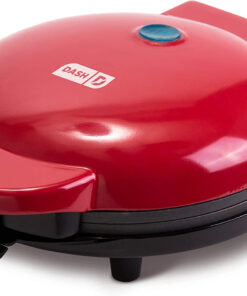 DASH 8 Express Electric round Griddle for for Pancakes. Cookies. Burgers. Quesadillas. Eggs & Other on the Go Breakfast. Lunch & Snacks - Red