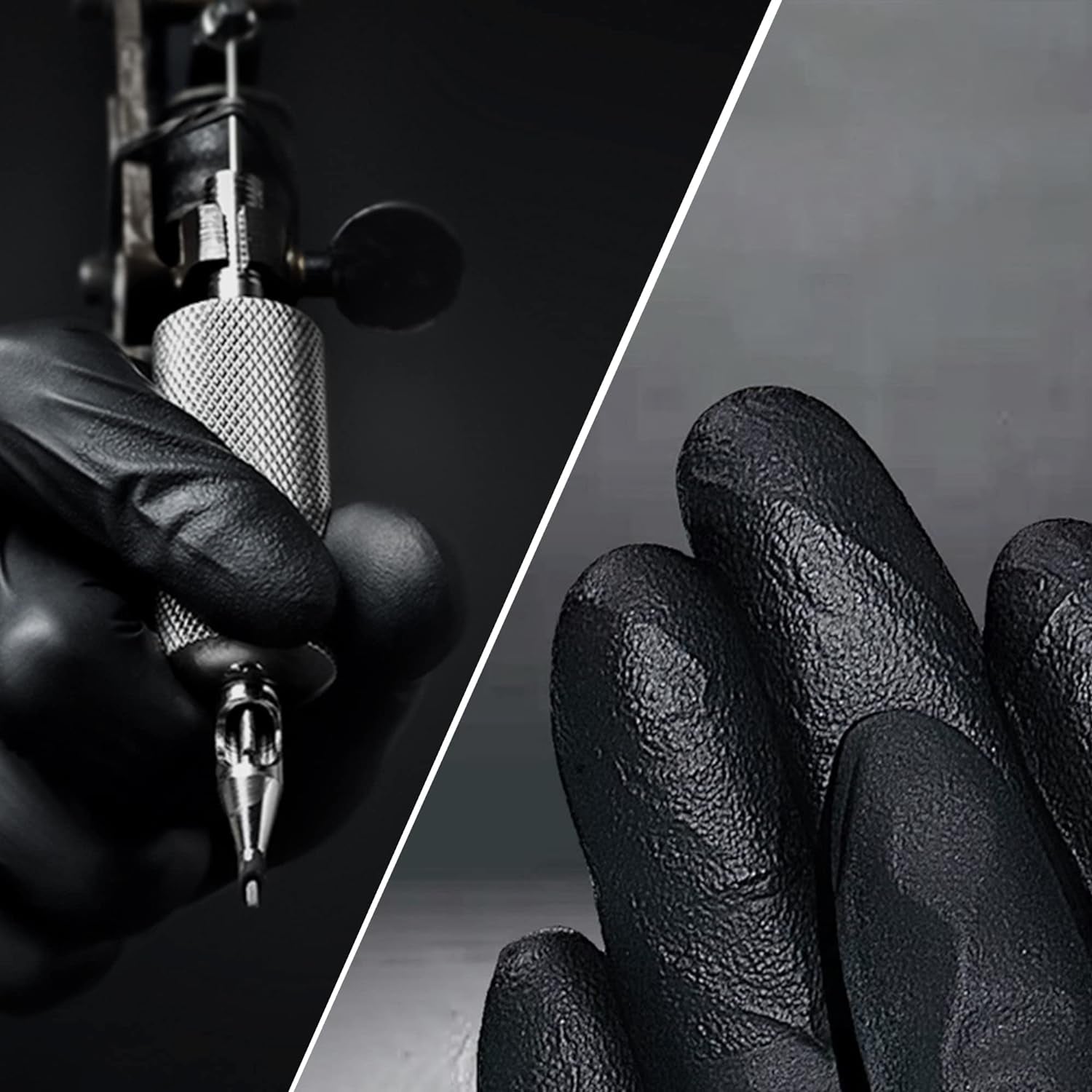 Disposable Nitrile Exam Gloves. 6-Mil. Black. Heavy Duty Disposable Gloves. Cooking Gloves. Latex Free. Powder Free - Image 4