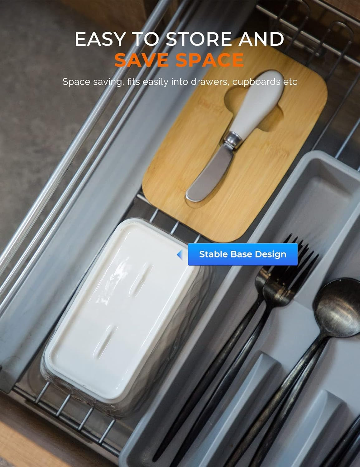 Large Ceramic Butter Dish with Lid & Knife – Double Silicone Seal. White Stoneware for Countertop & Farmhouse Decor - Image 6