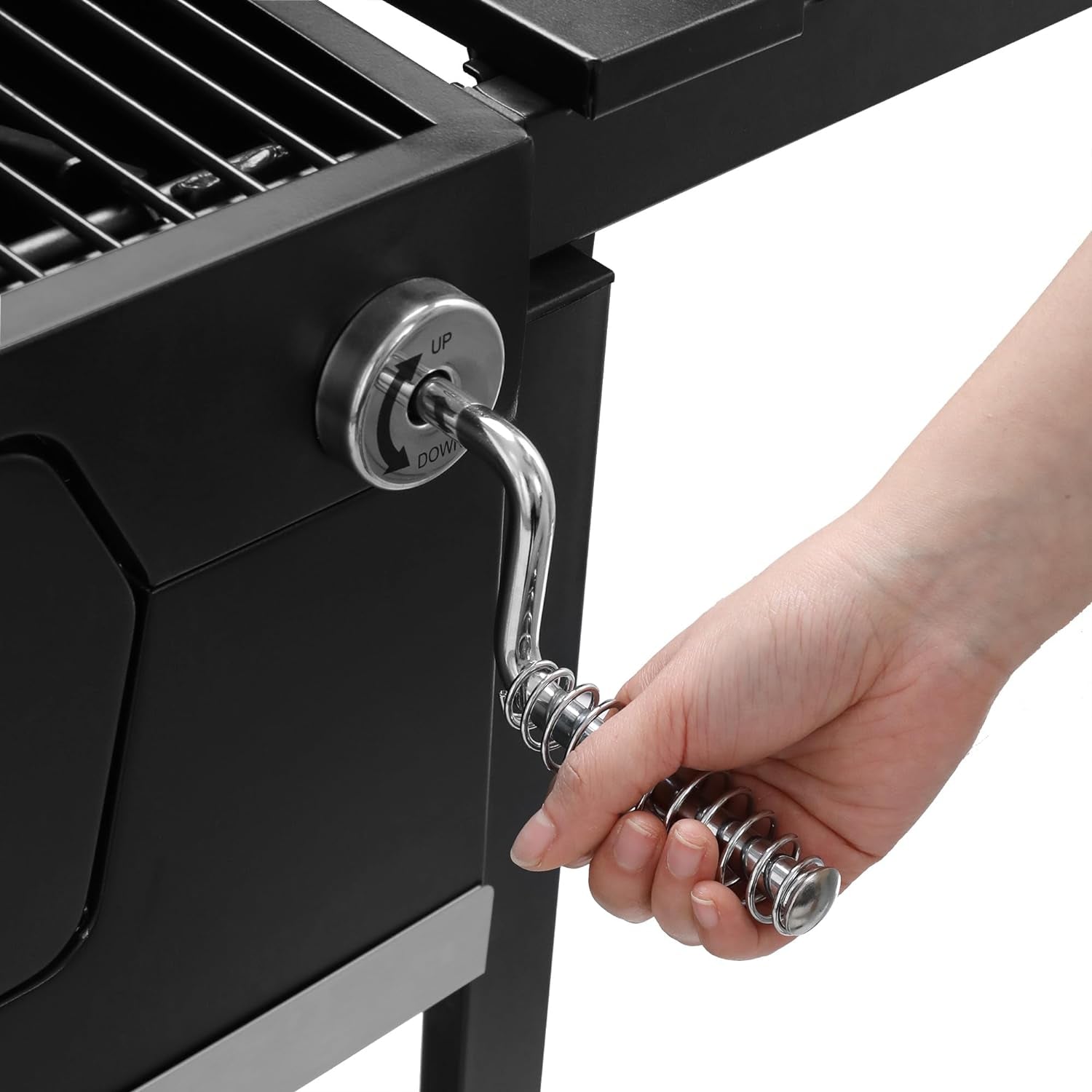 CD1824EN 24 Charcoal Grill Outdoor Smoker with Side Tables Backyard Griller Party BBQ Picnic Patio Cooking. Black - Image 12