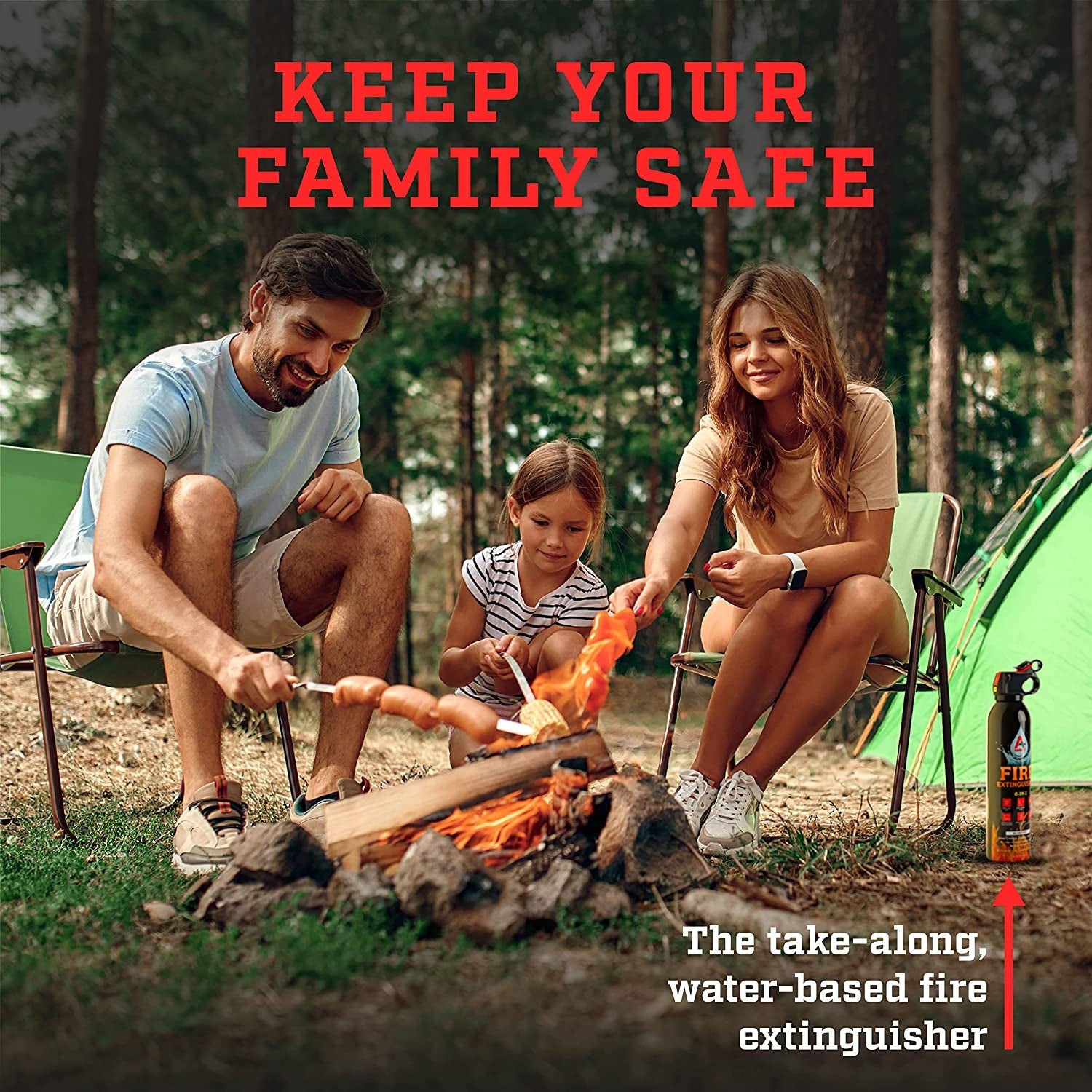 A+ Safety Portable Fire Extinguisher | 6-In-1 Small Fire Extinguisher for Home. Garage. Kitchen. Car | for Electric. Textile and Grease Fires | Non-Toxic. Easy Clean | Wall Mount Incl (4PK) - Image 2