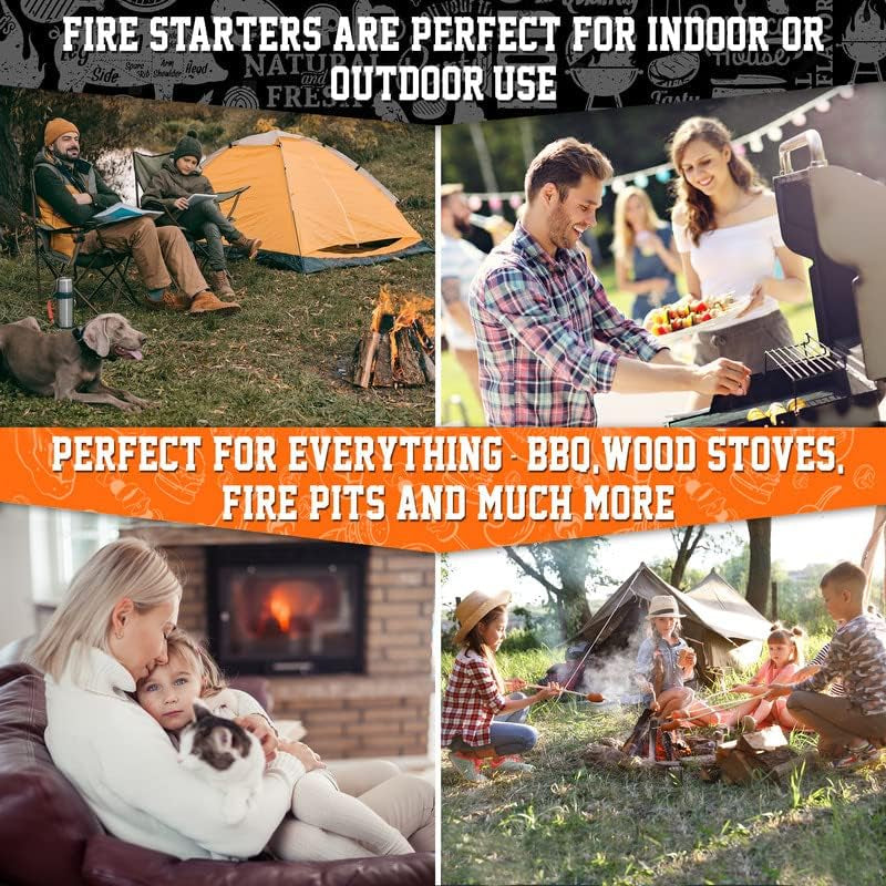 Fire Starter - Fire Starters for Campfires Charcoal Grill Starter. Fireplace. Firepits. Smokers. Only One Piece to Light a Fire.10-15 Min Burns Time Height of Fire 6-7 Inch. Made Ukraine - Image 4