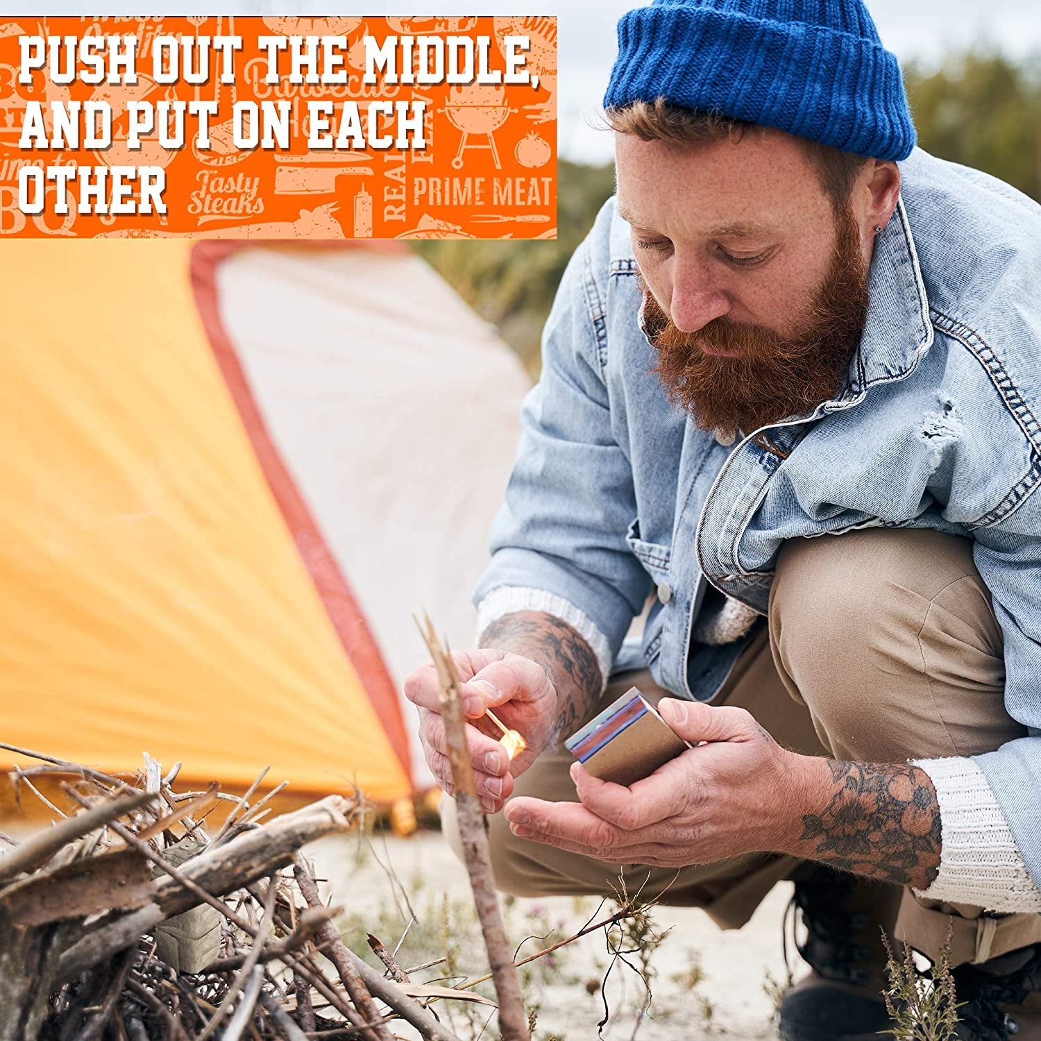 Fire Starter - Fire Starters for Campfires Charcoal Grill Starter. Fireplace. Firepits. Smokers. Only One Piece to Light a Fire.10-15 Min Burns Time Height of Fire 6-7 Inch. Made Ukraine - Image 9