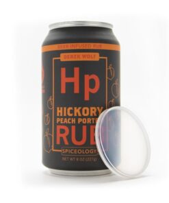 Spiceology & Derek Wolf - Hickory Peach Porter - Beer-Infused Barbecue Rubs. Spices and Seasonings - Use On: Chicken. Ribs. Salmon. Duck. Vegetables. Marinades. or Sauces - 8 Oz Can with Resealable Lid