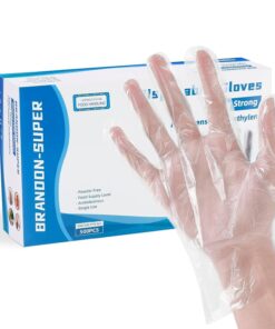 Food Prep Gloves Plastic Food Safe Gloves. Food Handling. One Size Fits Most Poly 500Ct Clear 500 Count (Pack of 1)