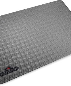 BBQ Grill Mat - BBQ Grill Accessory. Safety Product. Non-Slip. Diamond Plate Pattern. Grey. Stylish. Protect Your Decking. Fits BBQ Grills Prestige PRO 500 Size and Smaller