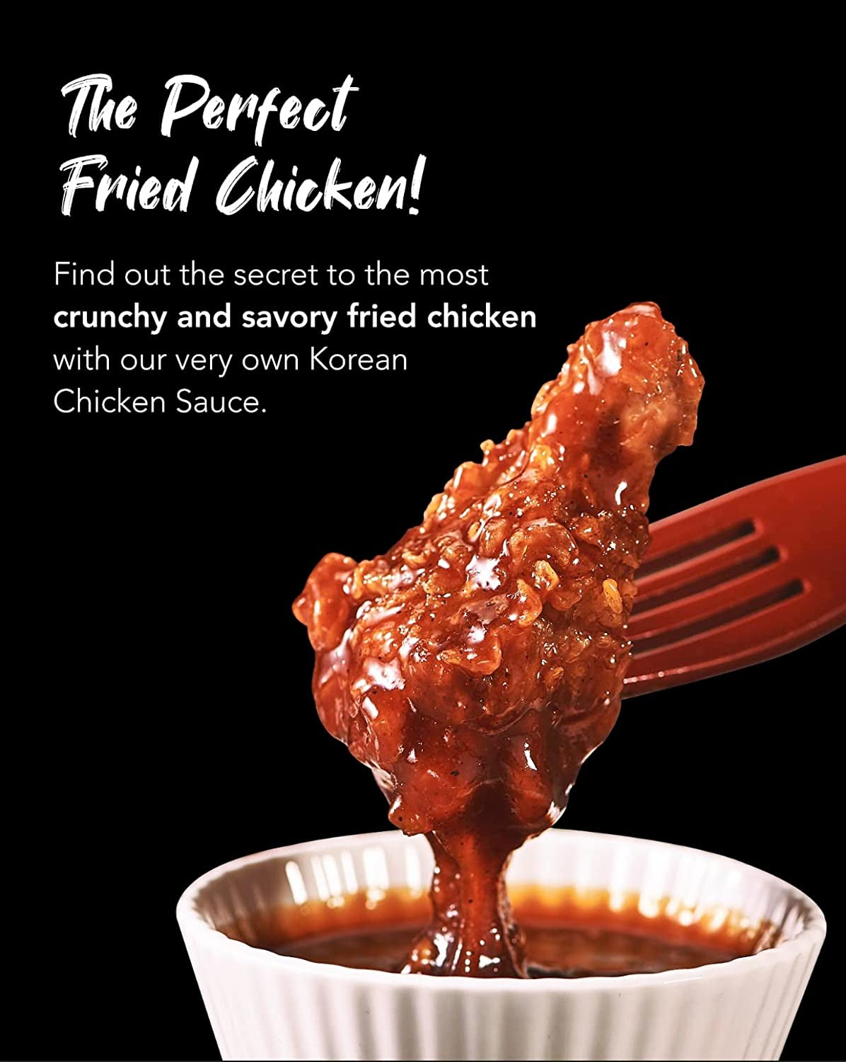 Funtable Delicious Korean Chicken Sauce (14.1Oz. Pack of 1) - Authentic Korean Flavor. Low-Calorie Sticky & Tangy Sauce. Ideal for Fried Chicken. Nuggets. Dipping & More - Image 3