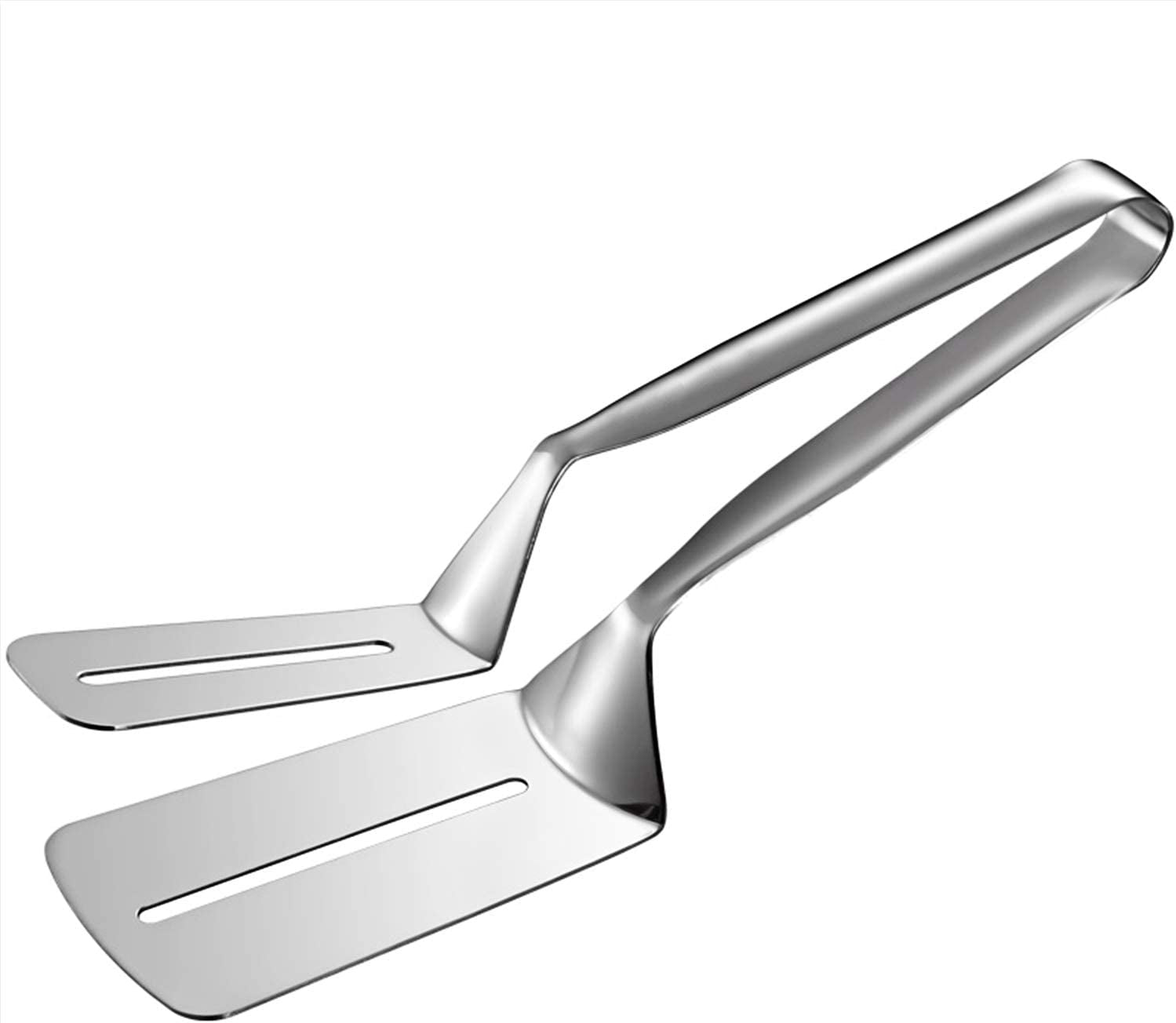 AOOSY Kitchen Tongs for Cooking. 10 Inches Stainless Steel Multipurpose Steak Clamps Flipping Spatula Tongs Clip for Beefsteak Bread Hamburger BBQ Meats Pizza Pies Bread Fish - Image 10