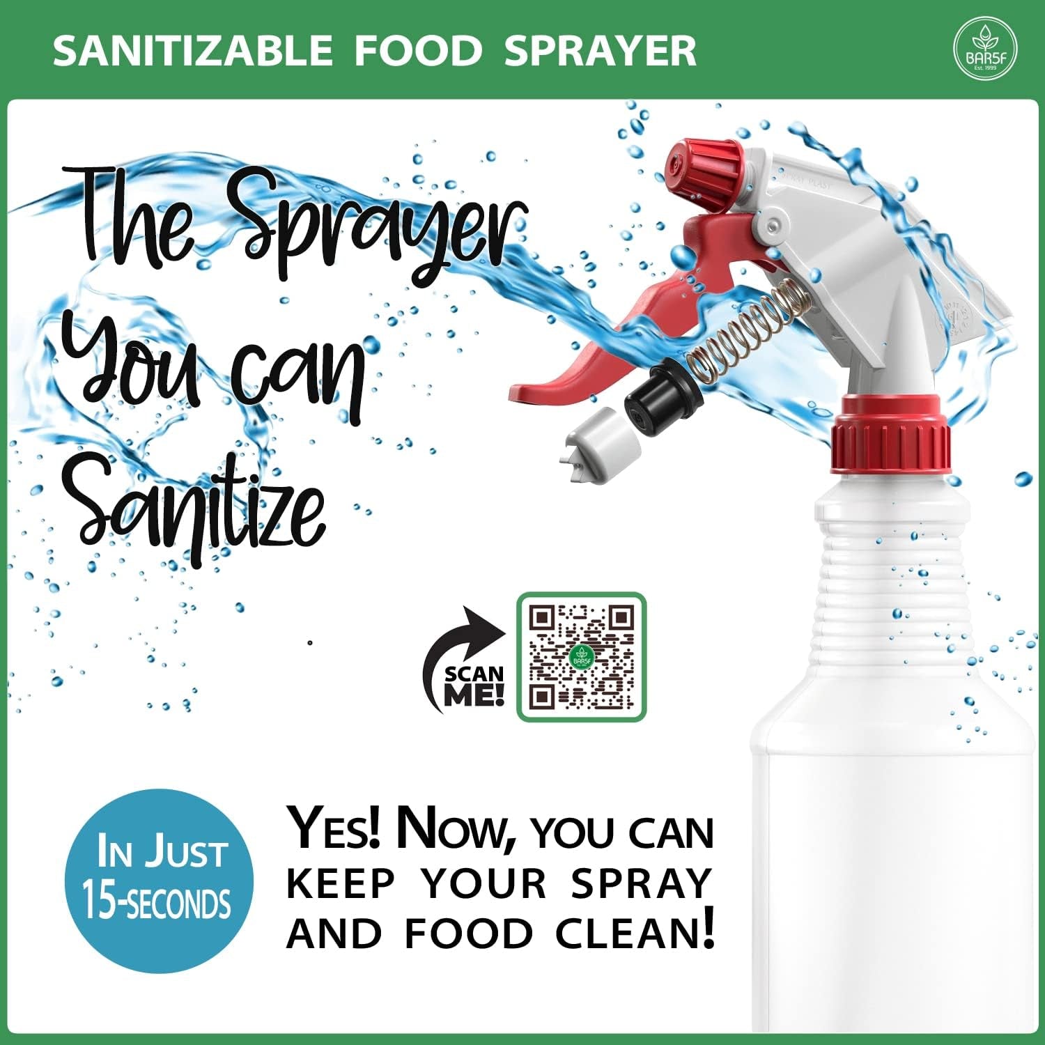 Bar5F Spray Bottles for BBQ Grilling Smoking & Baking Food Grade Grill Spritzer Meat Smoker. Butchers Tools & Chef Gadgets (16-Ounce. 2) - Image 3