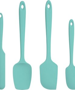 U-Taste Silicone Spatula Set with 600 Degrees Fahrenheit Heat Resistant (Teal/Aqua Sky)