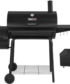 CC1830SC Charcoal Grill Offset Smoker with Cover. 811 Square Inches. Black. Outdoor Camping