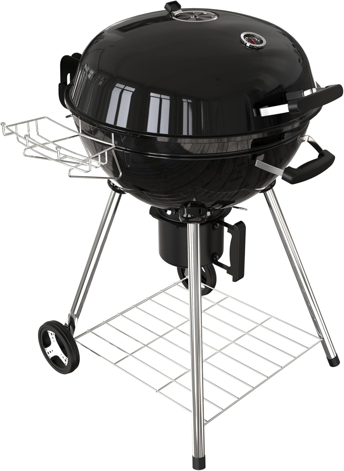 22 Inch Premium BBQ Charcoal Grill. Outdoor Barbecue Kettle Grill. Smoker Grills over 500 Square Inches 2-Tier Cooking Space. Perfect for Outdoor BBQ Party and Patio. Black - Image 8