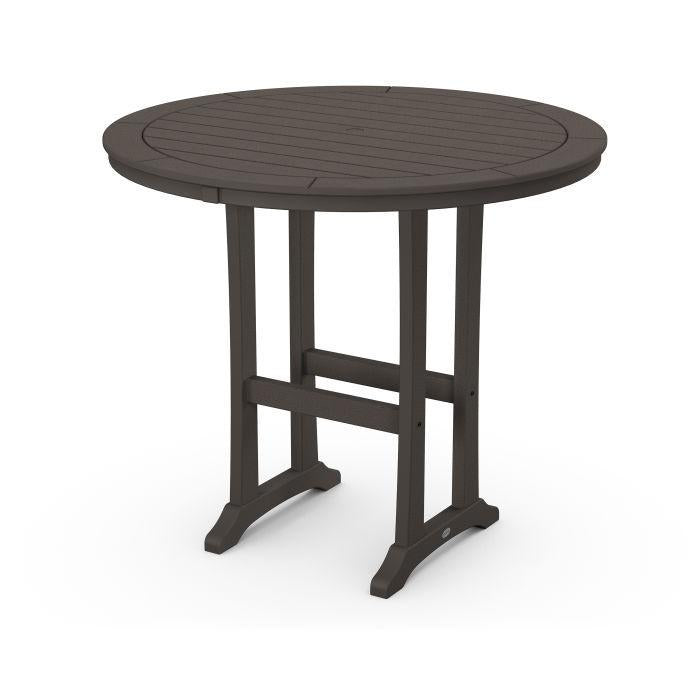 Polywood: POLYWOOD Nautical Trestle 48 Round Bar Table - Image 19