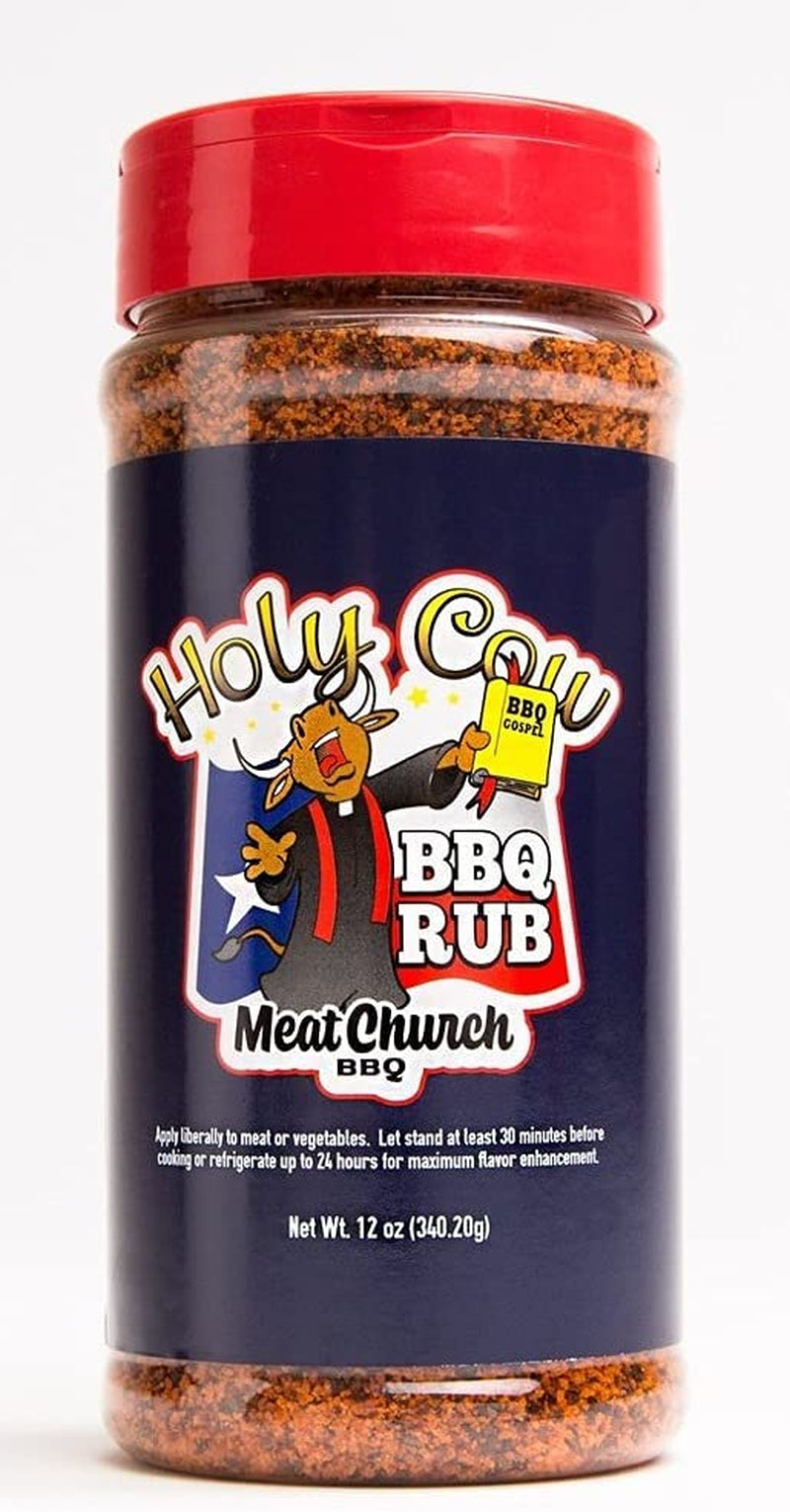 Meat Church BBQ Rub Combo: Holy Cow (12 Oz) and Holy Gospel (14 Oz) BBQ Rub and Seasoning for Meat and Vegetables. Gluten Free. One Bottle of Each - Image 2