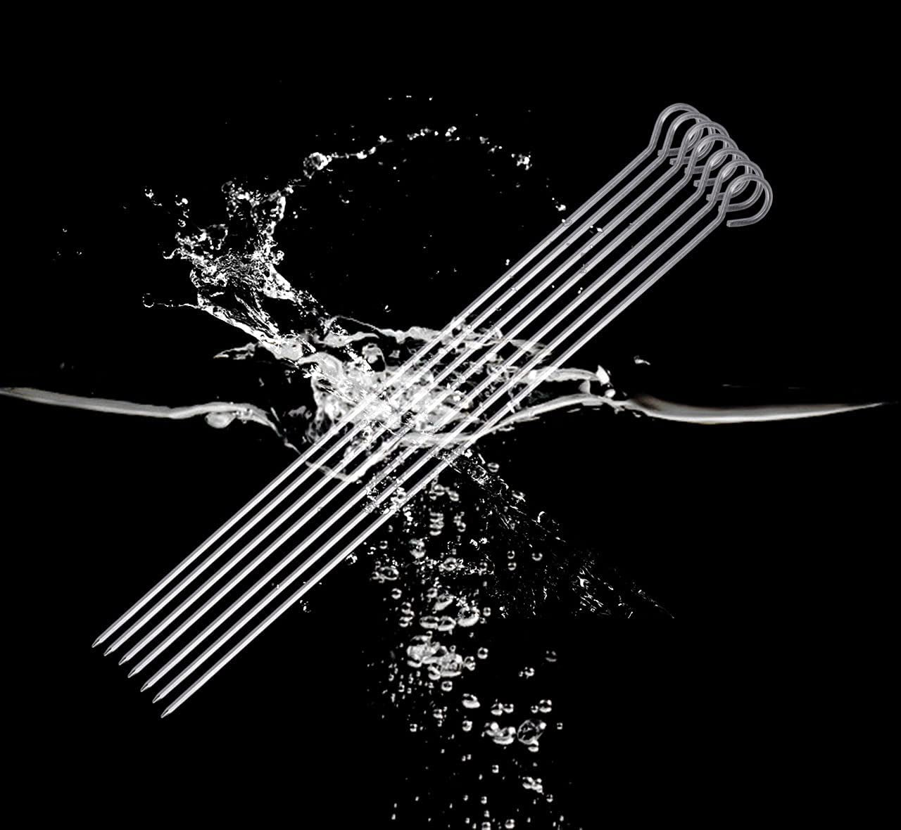 12 Inch Barbecue Skewers Metal BBQ Sticks.12Pack Stainless Steel Square Skewer.Kebob.Kabob Sets for Grill Outings Cooking (BBQ Skewers Square 12Inch-12P) - Image 6