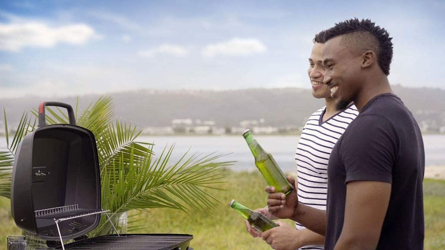 820-0065C 1 Burner Portable Gas Grill for Camping. Outdoor Cooking . Outdoor Kitchen. Patio. Garden. Barbecue with Two Foldable Legs. Red + Black - Image 7