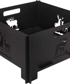 Portable Plug Fire Pit. 15.8 Inch Collapsible Firepits for outside Wood Burning. Folding Outdoor Indoor Accessories for BBQ Camping Travel or Picnic. Foldable Fire Pits Bonfire of Backyard Patio