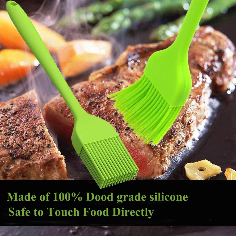 Grill Basting Brush Silicone Pastry Baking Brush BBQ Sauce Marinade Meat Glazing Oil Brush Heat Resistant. Kitchen Cooking Baste Pastries Cakes Desserts. Dishwasher Safe 4Pack - Image 6