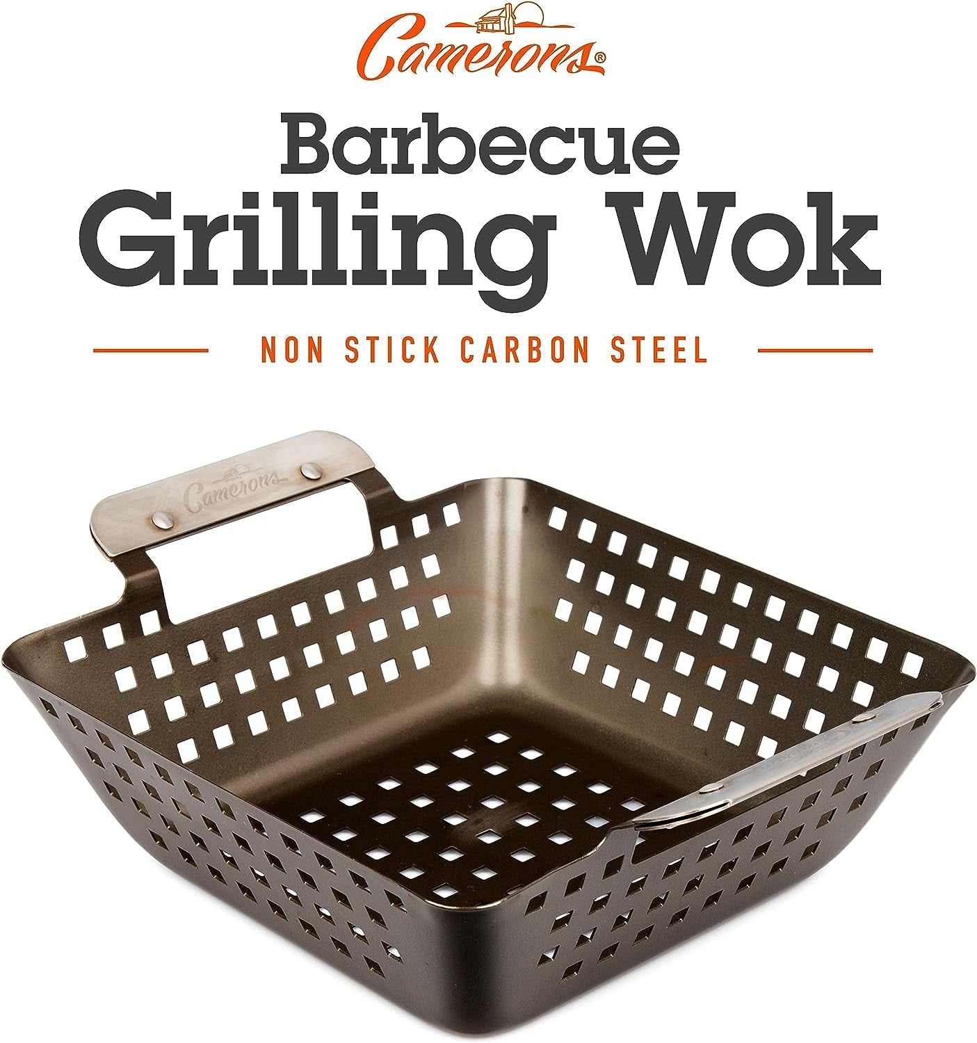 Barbecue Grilling Wok - Heavy Duty Non-Stick BBQ Grill Basket W Stainless Steel Handles - 3 Deep Pan Keeps Meat & Vegetables inside - Indoor Outdoor Use - Great for Summer Bbqs and Father'S Day Gift - Image 3