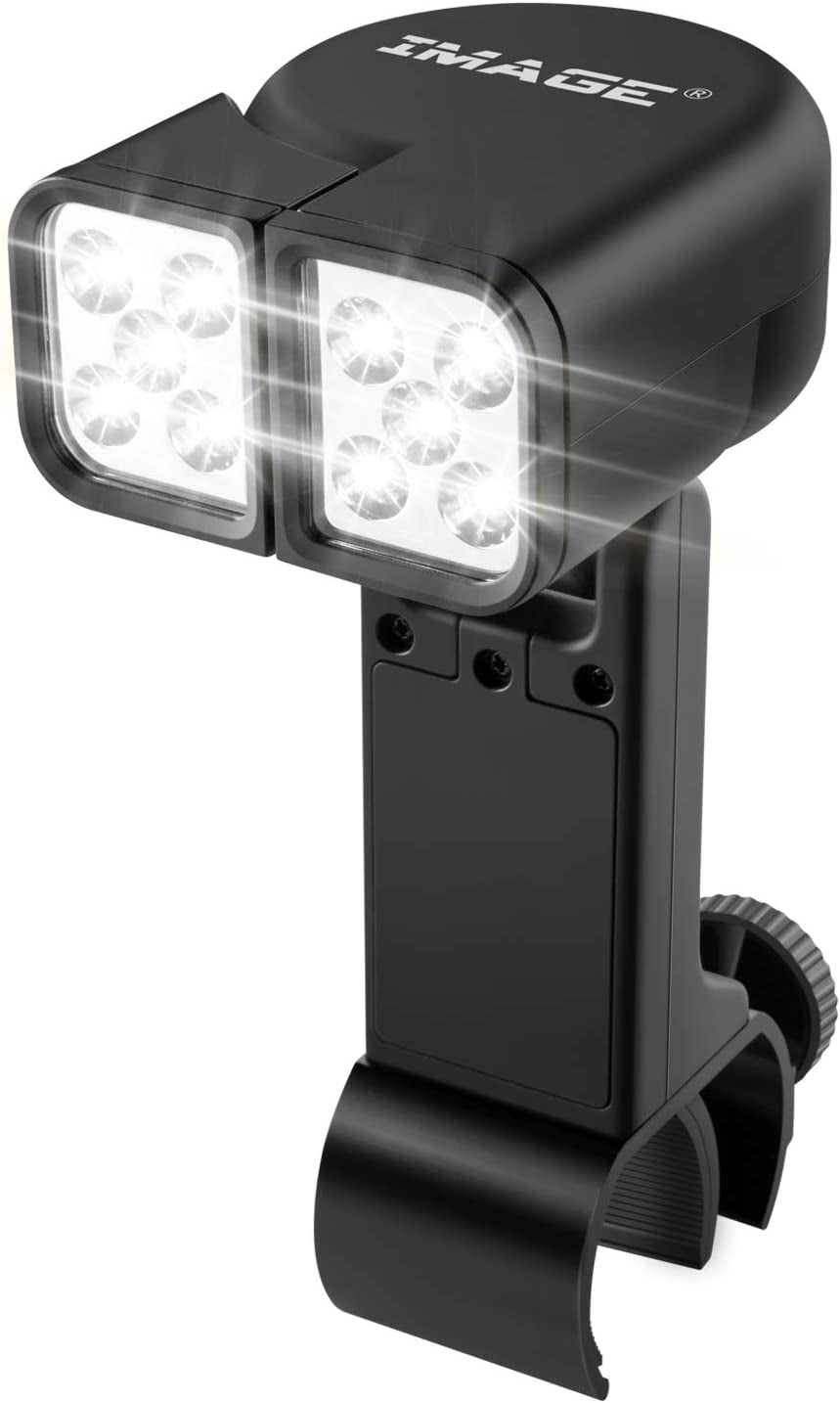 Grill Light. BBQ Lights for Grill with 10 Super Bright LED Lights. Adjustable Handle with 360 Degree Rotation. round & Square Bars Light on Any BBQ Pit. Grill Lights for Cooking and Outdoor Use