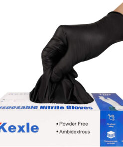 Nitrile Disposable Gloves Pack of 100. Latex Free Safety Working Gloves for Food Handle or Industrial Use