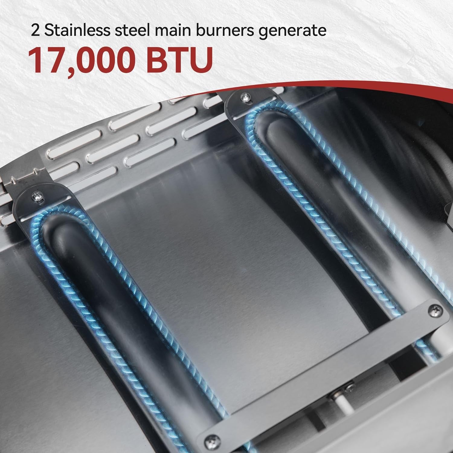 Royal Gourmet PD1305H 3-Burner Propane Gas Grill and Griddle Combo with Lid. 3-In-1 Grill Griddle Combo with 29.000 Btus Output for Outdoor Cooking. 364 Sq. In. Cooking Area. Silver & Black - Image 6