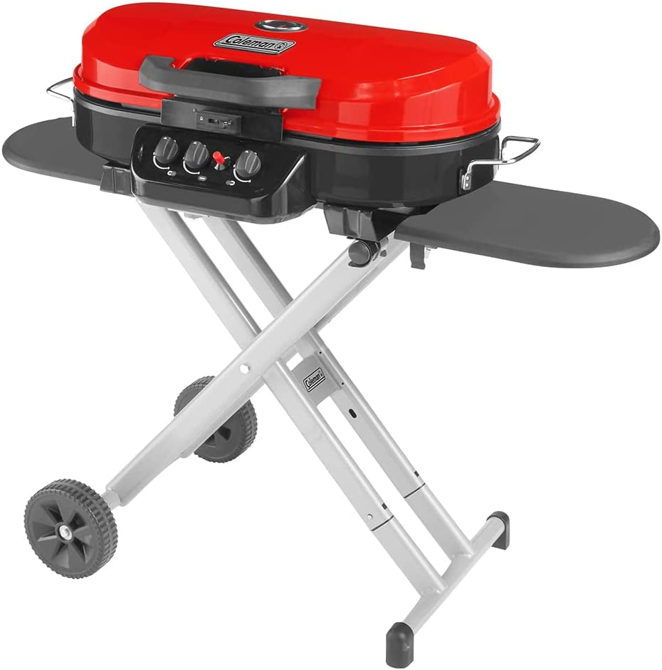 Coleman Roadtrip 285 Portable Stand-Up Propane Grill. Gas Grill with 3 Adjustable Burners & Instastart Push-Button Ignition; Great for Camping. Tailgating. BBQ. Parties. Backyard. Patio & More