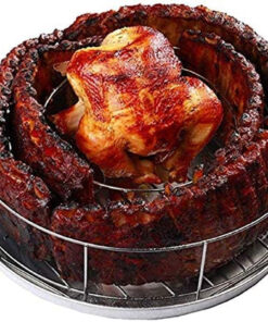 BBQ Guru Rib Rings | Rib Rack for Smoking/Grillings Holds 5 Ribs and a Whole Chicken