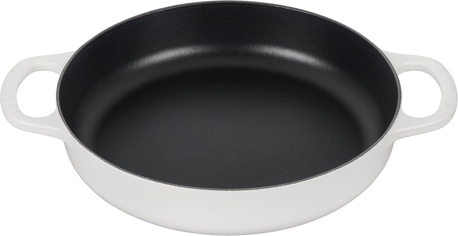 Le Creuset Signature Cast Iron Everyday Pan. 11. White
