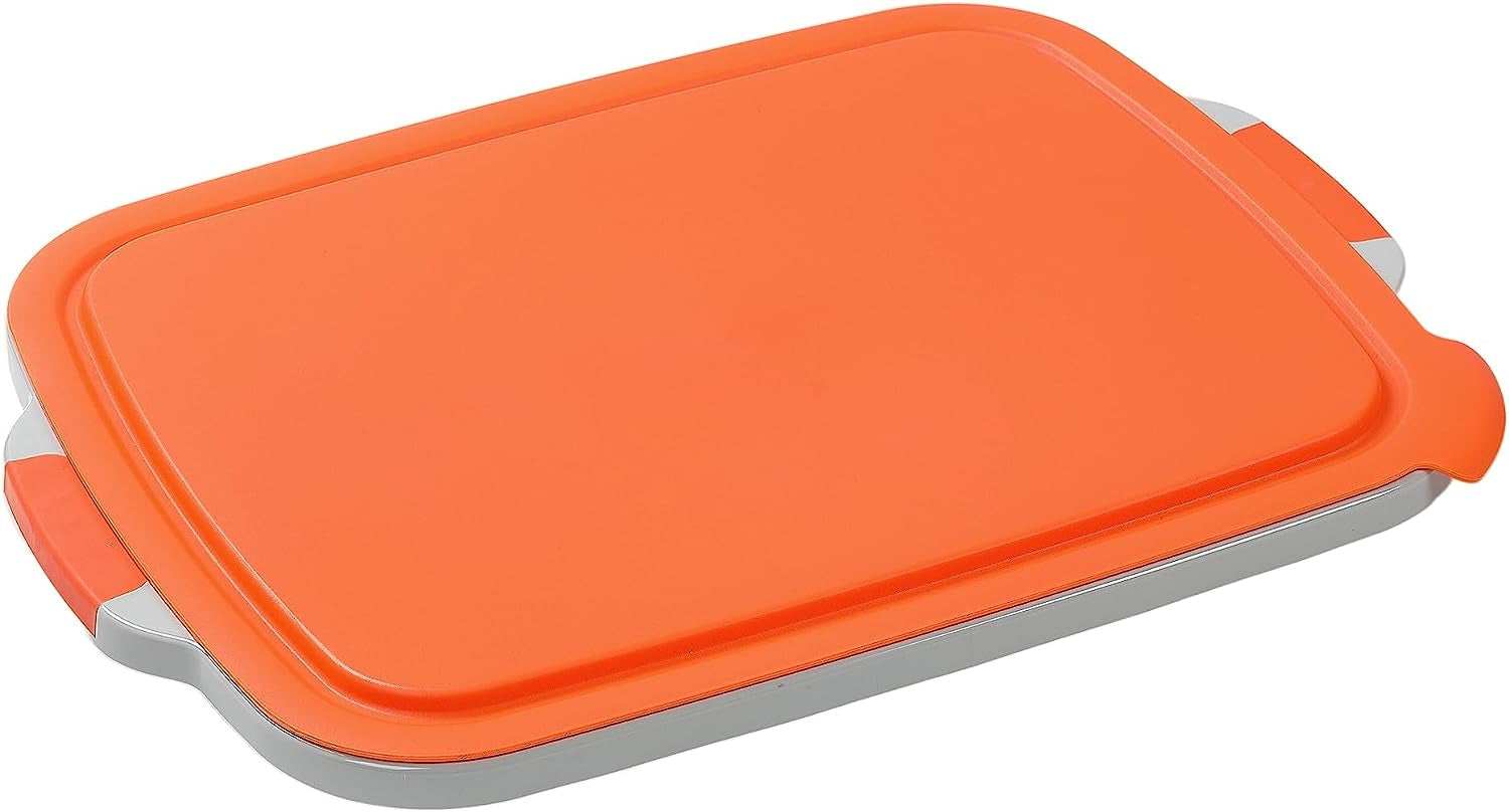 BIRDROCK HOME Large BBQ Collapsible Food Prep & Cutting Board and Grill Caddy Tub with Colander & Lid | 12.4 Quarts | Kitchen Veggie Washing Basket | Silicone Dish Bowl for Picnic. Tailgate. Camping - Image 8