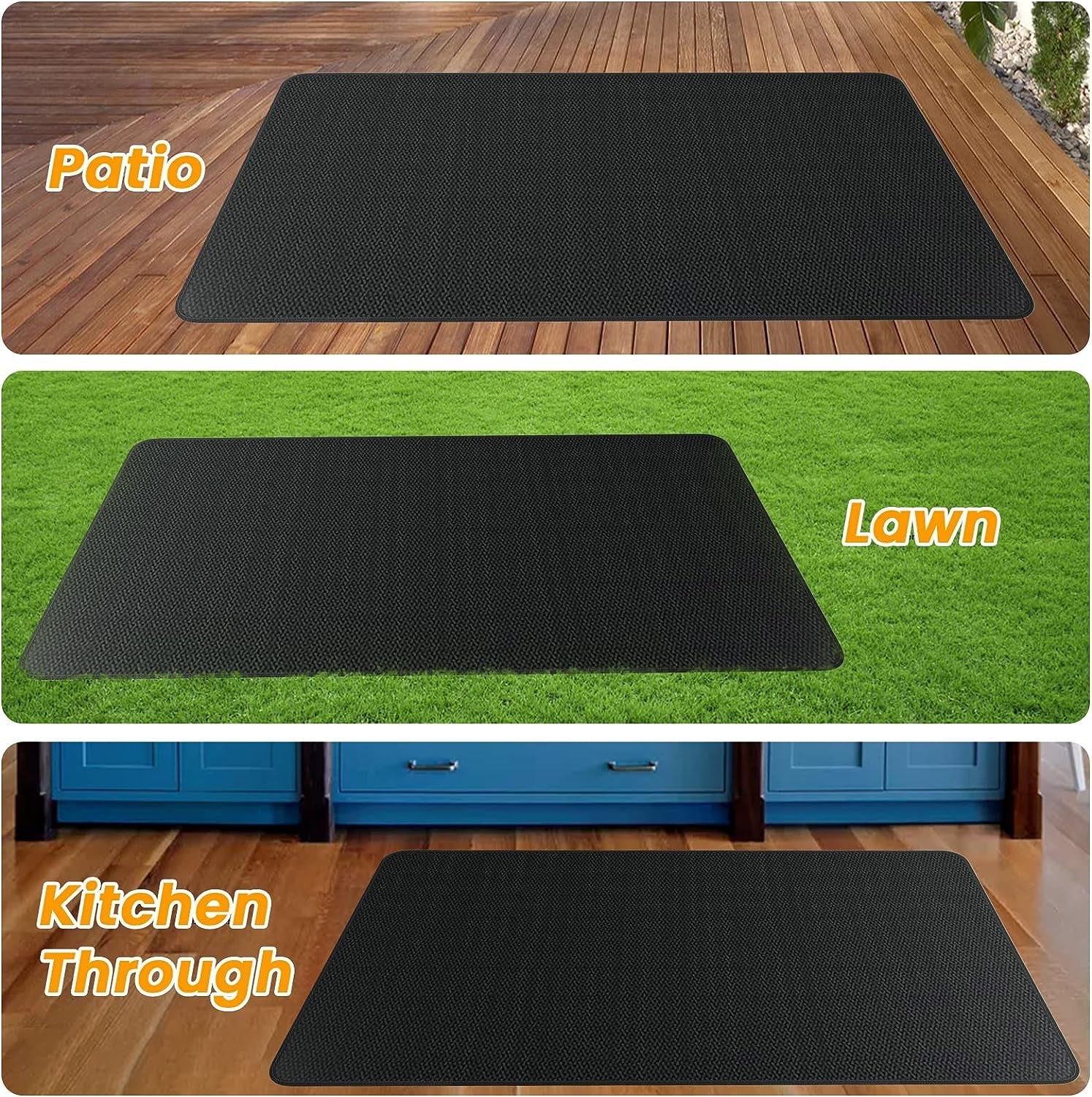 Extra Large 80X48 Inch Grill Mat for Outdoor under BBQ. Griddle. Charcoal. Flat Top. Smoker. Stove. Wood Deck & Patio Protective Mat. Indoor Fireplace Mats. Front Back Sides Fireproof Waterproof Pad - Image 6