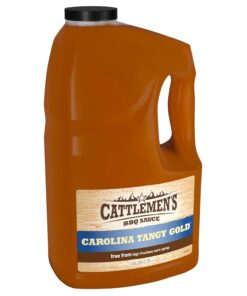 Cattlemen'S Carolina Tangy Gold BBQ Sauce. 1 Gal - One Gallon Bulk Container of Tangy Gold Barbecue Sauce Blend of Creamy Mustard. Sweet Molasses. and More Perfect for Glazes