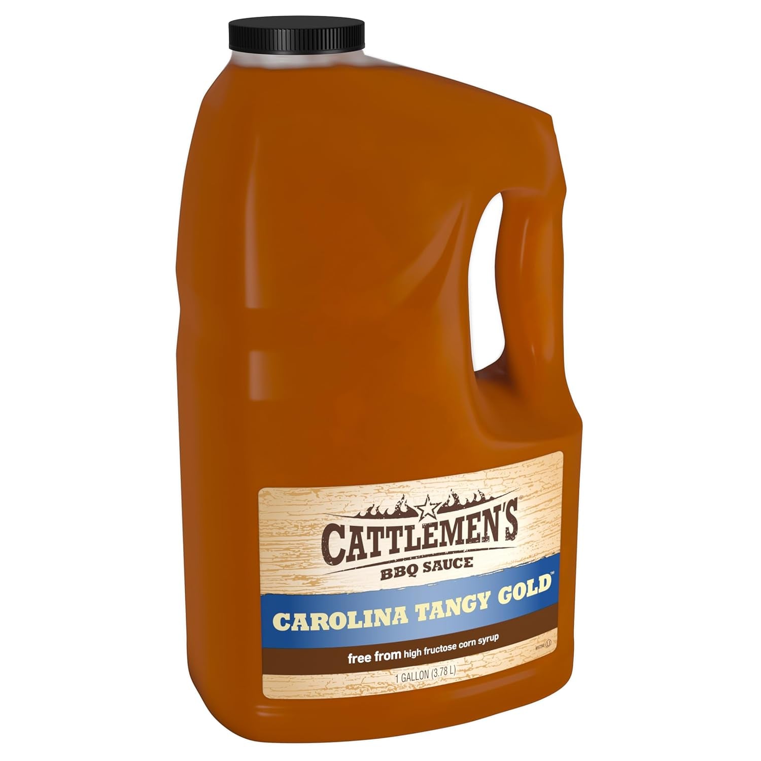Cattlemen'S Carolina Tangy Gold BBQ Sauce. 1 Gal - One Gallon Bulk Container of Tangy Gold Barbecue Sauce Blend of Creamy Mustard. Sweet Molasses. and More Perfect for Glazes